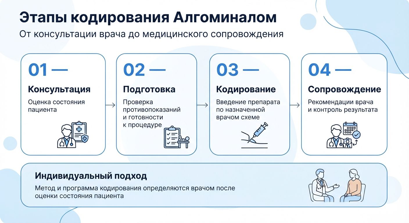 Кодирование препаратом «Алгоминал» в Няндоме инфографика